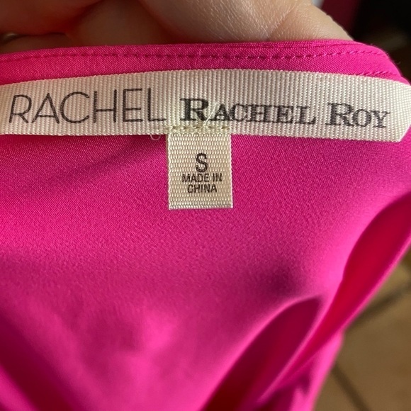 Rachel Rachel Roy Hot Pink Sleeveless Dress Draped Neck Size S - Picture 5 of 9
